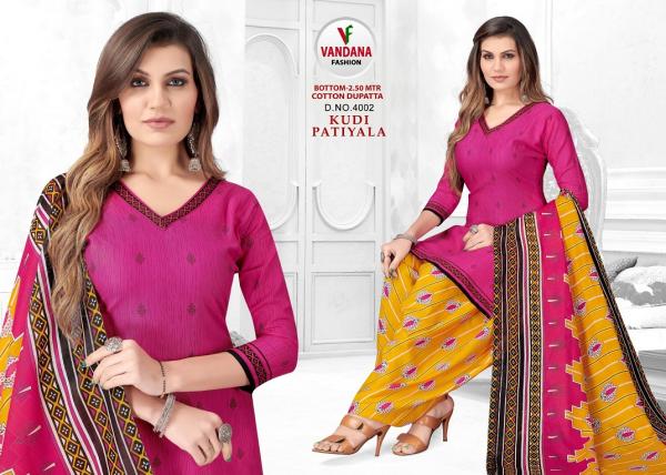 Vandana Kudi Patiyala Vol-4 indo Cotton Designer Exclusive Print Dress Material